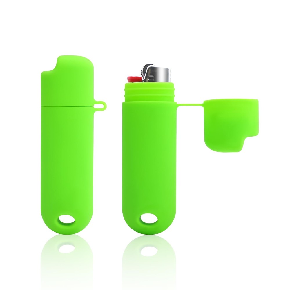 2pcs Waterproof Lighter Case Cover Holder for BIC, Lighters Light Green