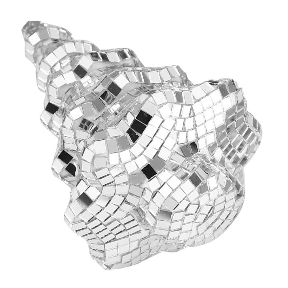 Artificial Christmas Tree Silver Tabletop Mini Disco Balls Ornaments