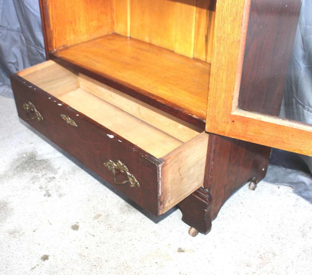 Antique Single Door Oak Bookcase