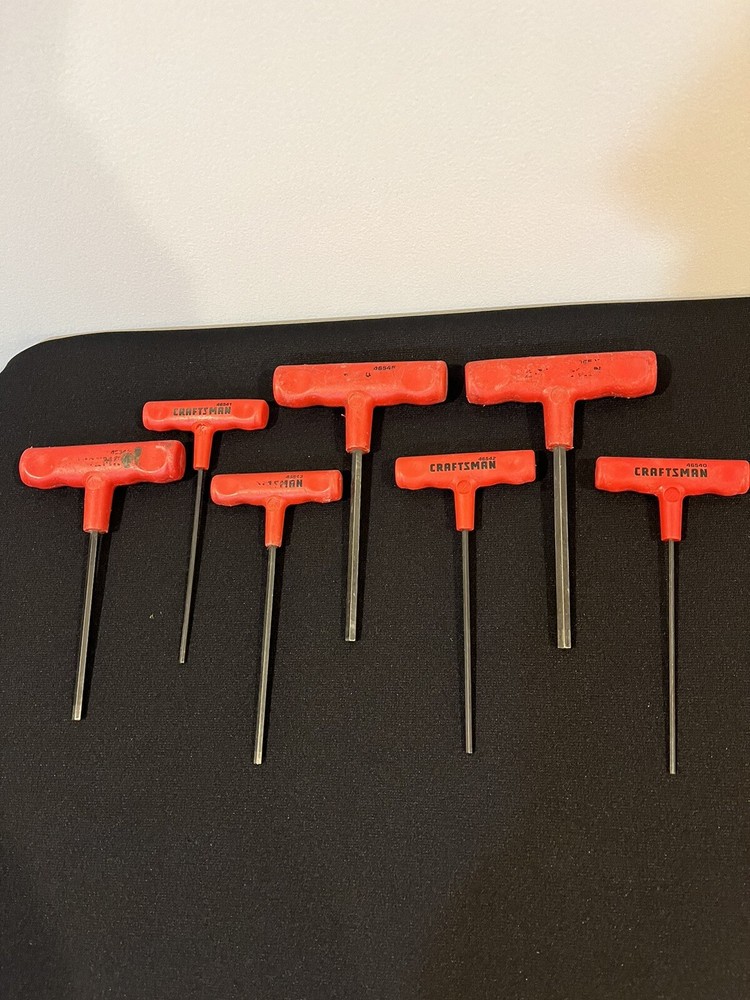 Craftsman 7 Pc Red T-Handle Hex Set