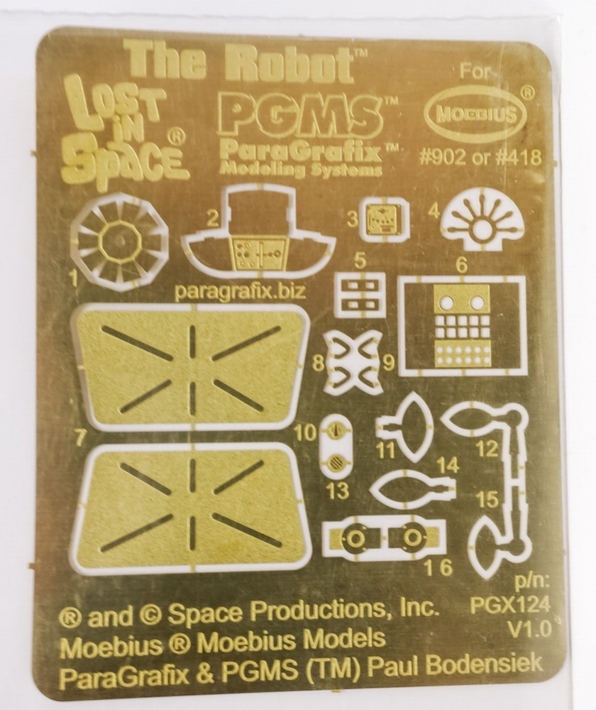 Lost in Space Robot Photoetch & Decal set for Moebius models kit 418/902 PGX124