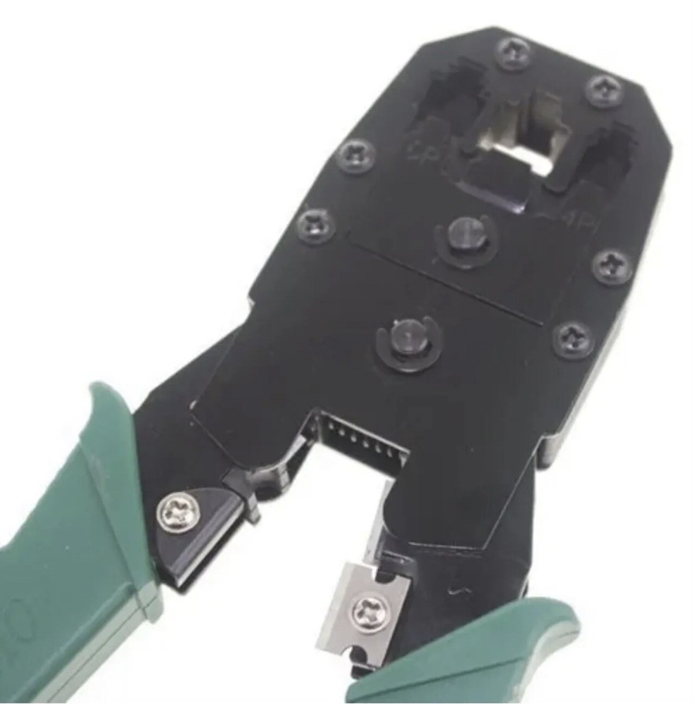 Cable Tester + Crimp Crimper + 100 RJ45 CAT5 Modular Connector Network Tool Kit