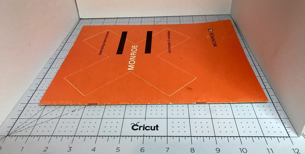 Vintage 1967 Operation Instructions Monroe Automatic E Multiplier 10-key adding 