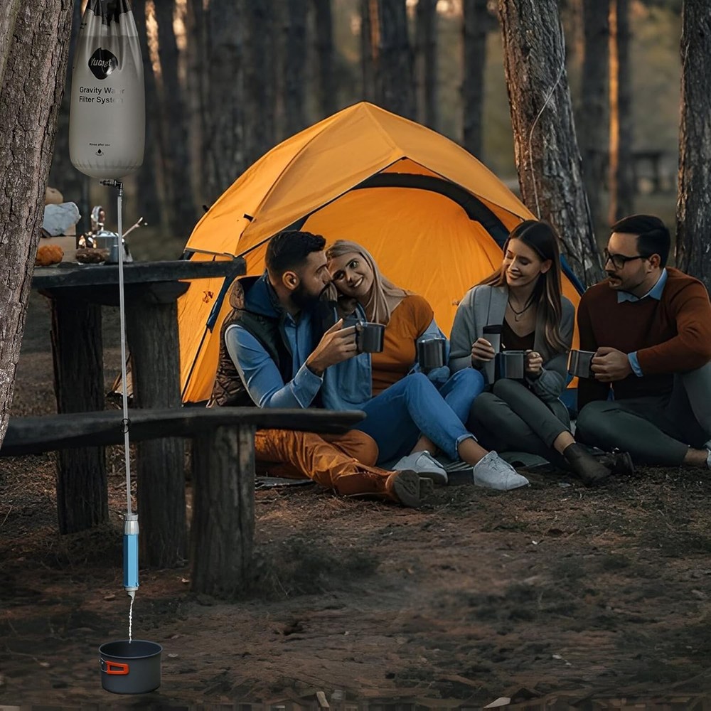 Gravity Water Filter System w/ 2-Gal Bag & 0.1-Micron Water Filter Straw, Gravit