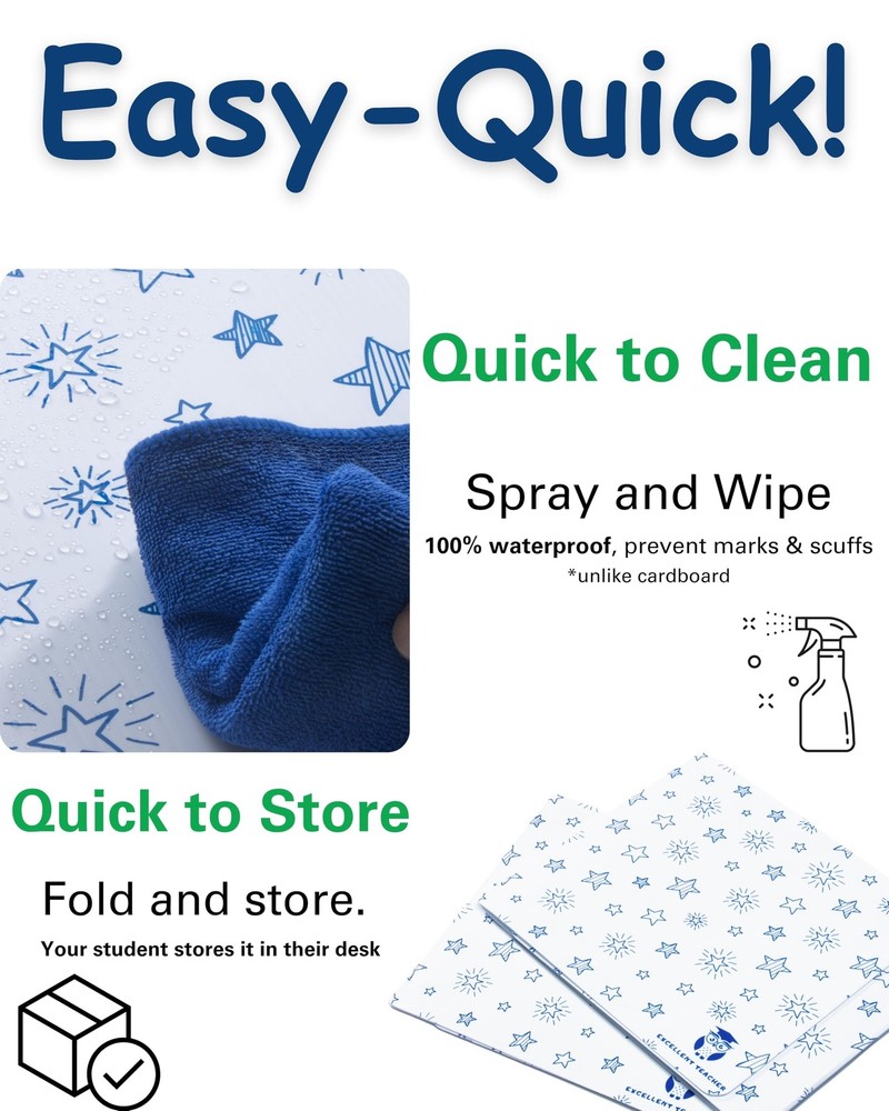 25 Privacy Folders for Students, Erasable Privacy Shields for Student Desks, ...