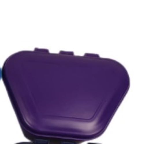 Box Dark Purple Plastic With Hinged Lid 100/bx