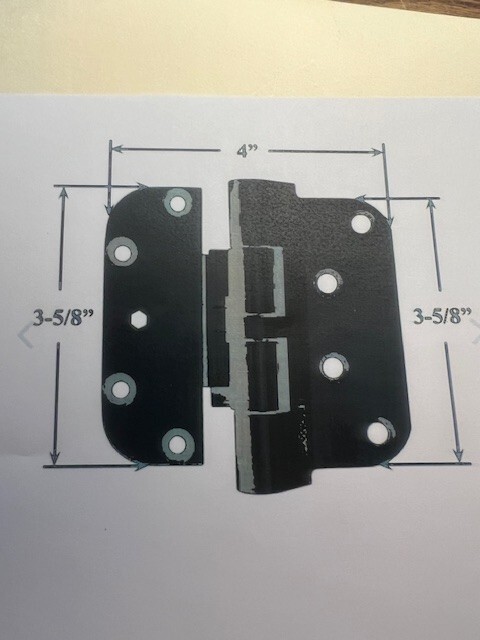 Hoppe F9714 / 2009 GUIDE Hinge NONHANDED BLACK