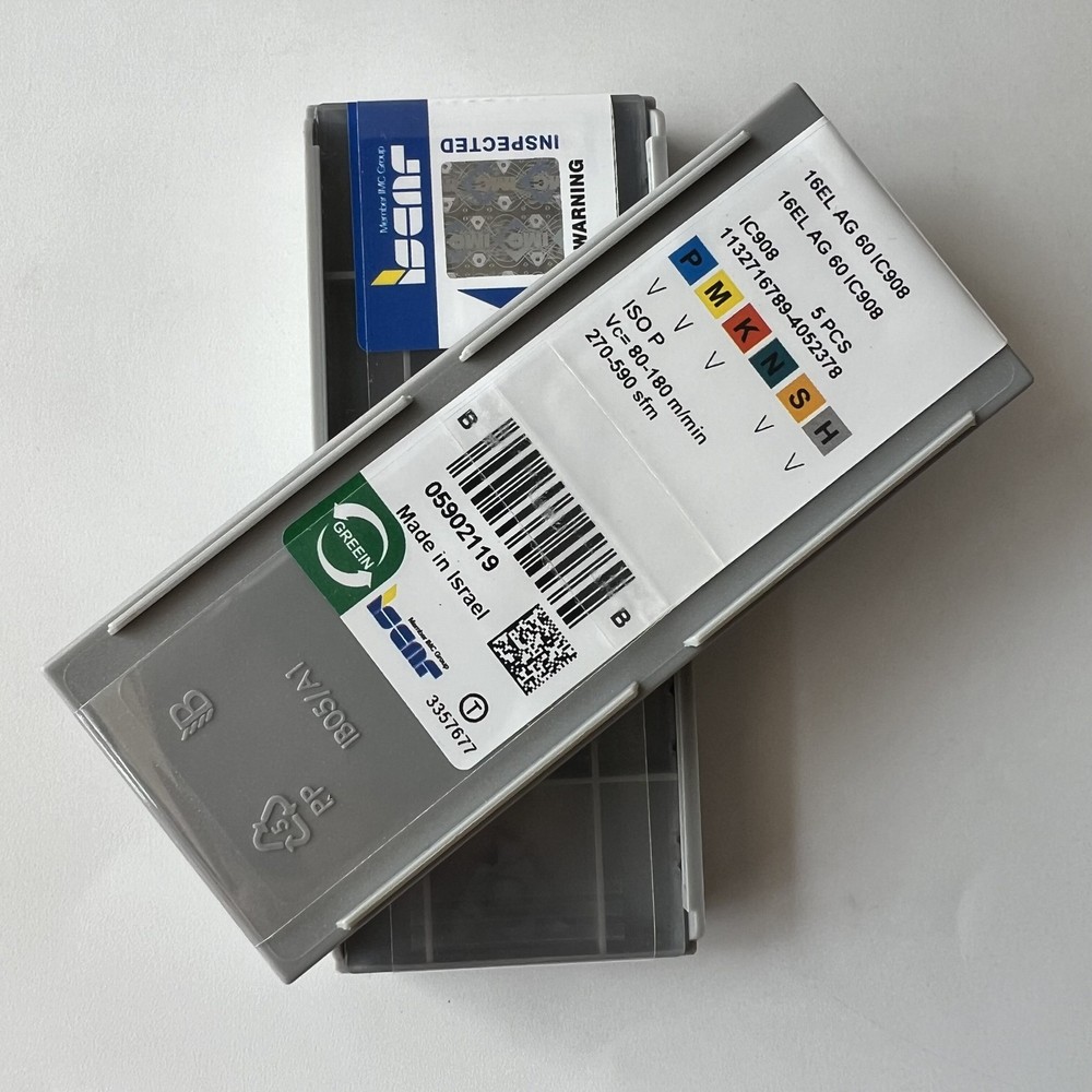 ISCAR / 16ELAG60 IC908 / Industrial indexable carbide inserts 5 Pcs
