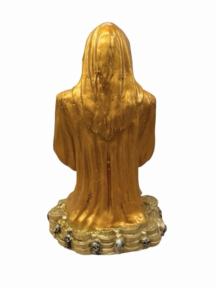 Santa Muerte Busto Perdón” Oro Curada 14”