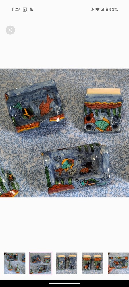 Original Hand Painted Talavera Bathroom Set