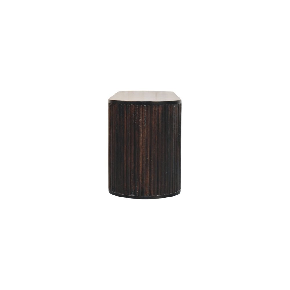Velvet Mocha Fluted Bench