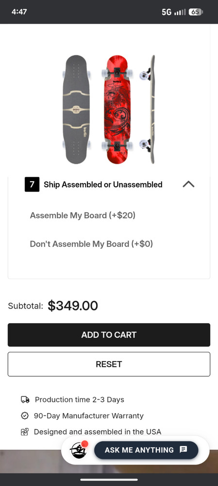 Bustin Board Company Shrike 38 Longboard