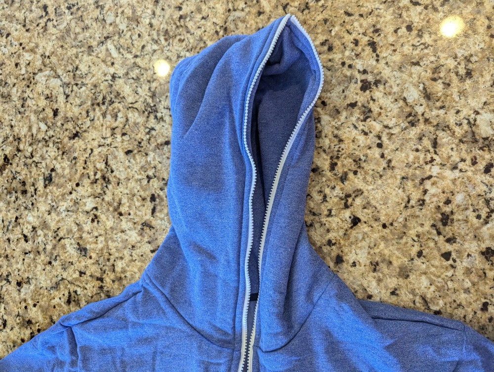 Sofa Killer Unisex One piece with white cuff Blue Heather size Medium