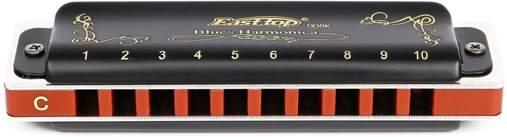 EASTTOP Harmonica Set Harmonica 7 Keys 10Hole Professional Blues Harp Harmonica