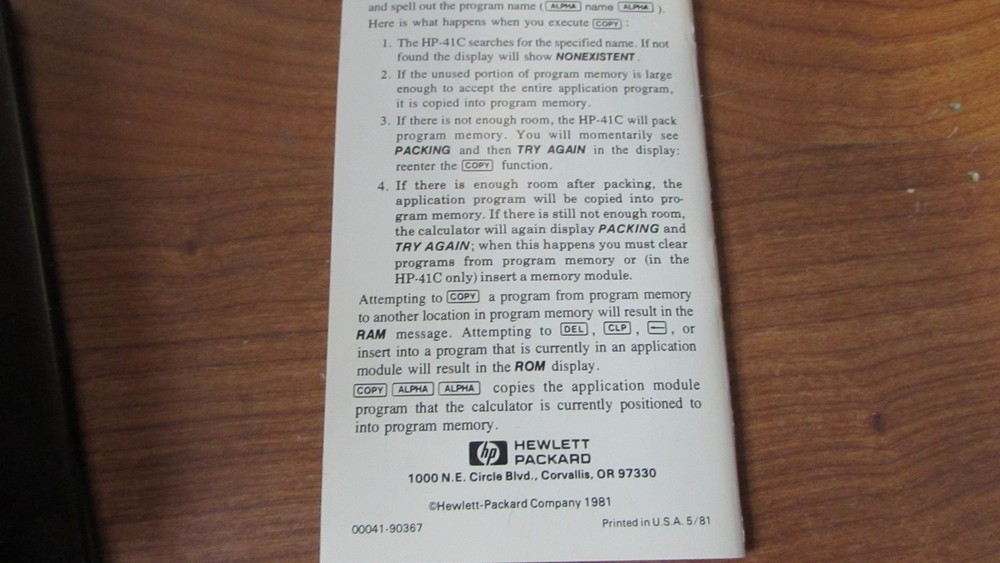 Vintage HP-41C Application PAC Circuit Analysis PAC Box only No modules