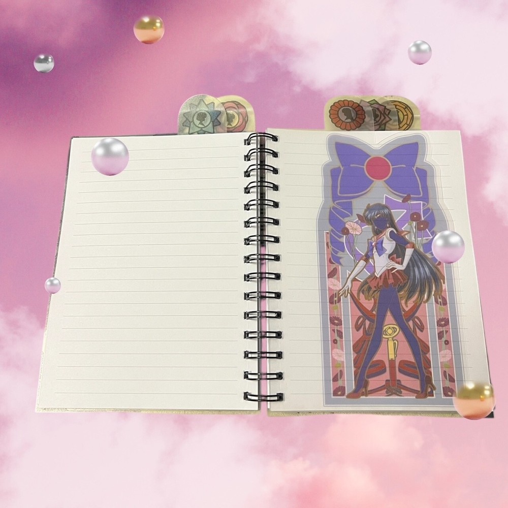 Sailor Moon Crystal 6X8 in. Plastic Divider Tabbed Journal