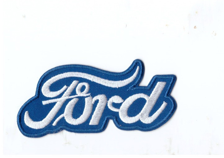 New 1 5/8 x 4" Ford Script Iron on Patch Free Ship