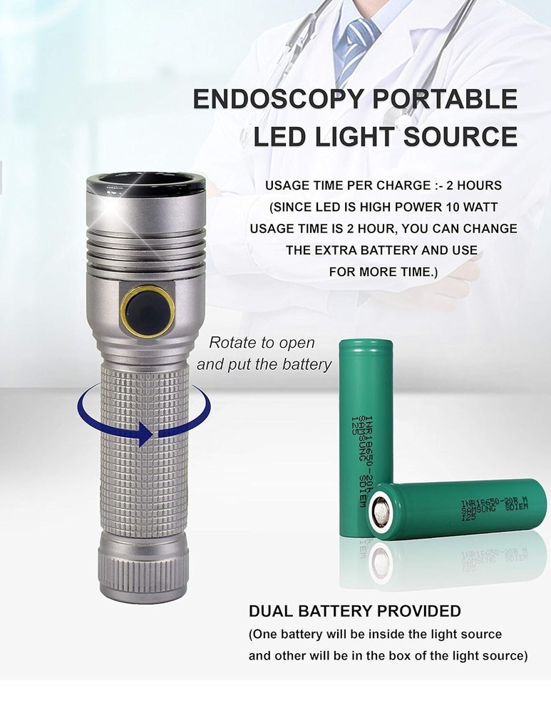 Endoscope Cold Light Source LED ENT Portable Medical Rigid Endoscopy for Camera