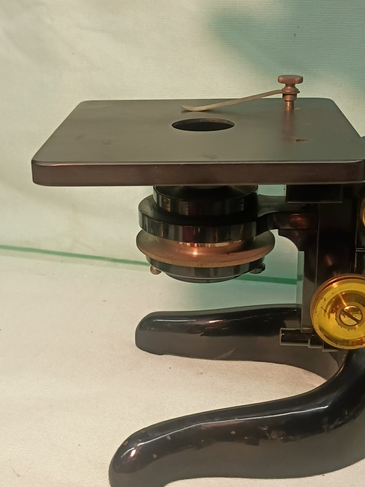 Vtg 1925 Ernst Leitz Wetzlar Microscope both Binocular & Single & Case & Optics