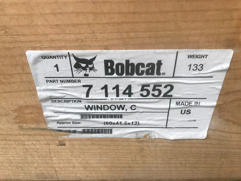 Bobcat  Door  Glass  Front Enclosure Loader