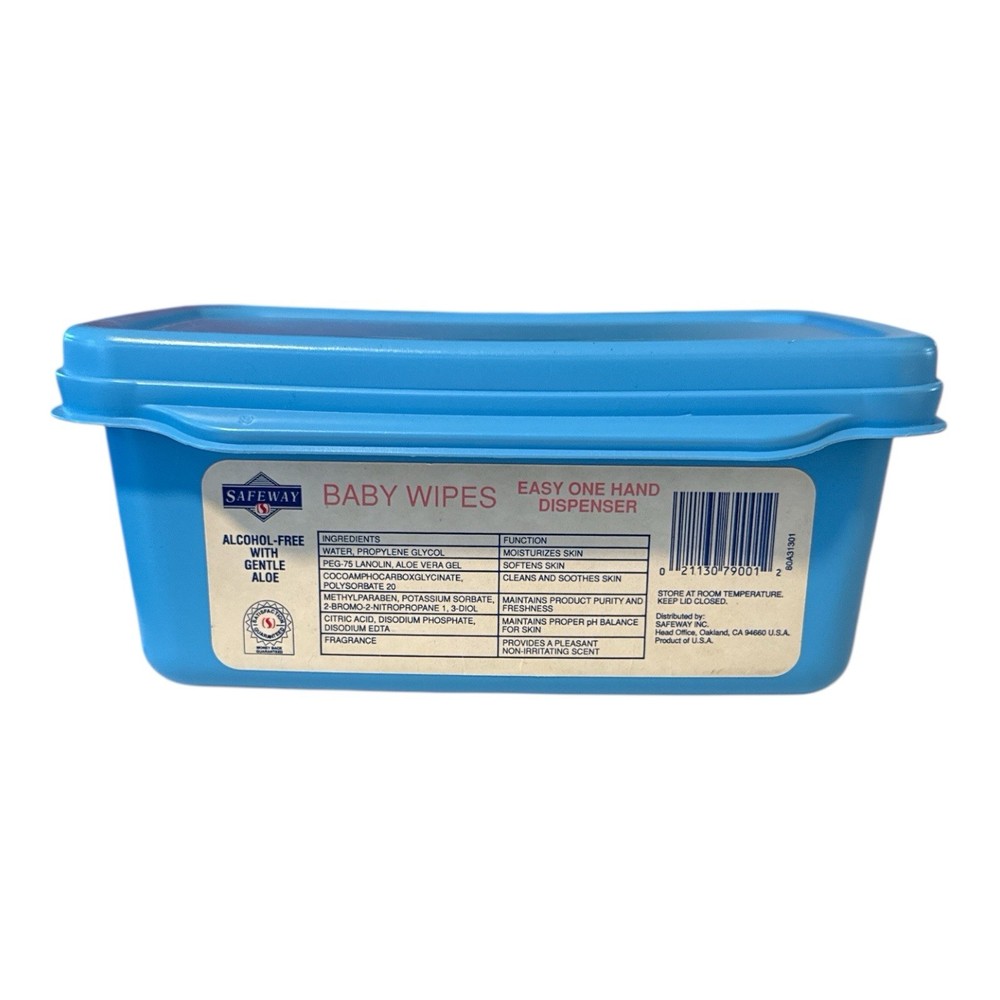 Vintage Hard Plastic Baby Wipes Empty container