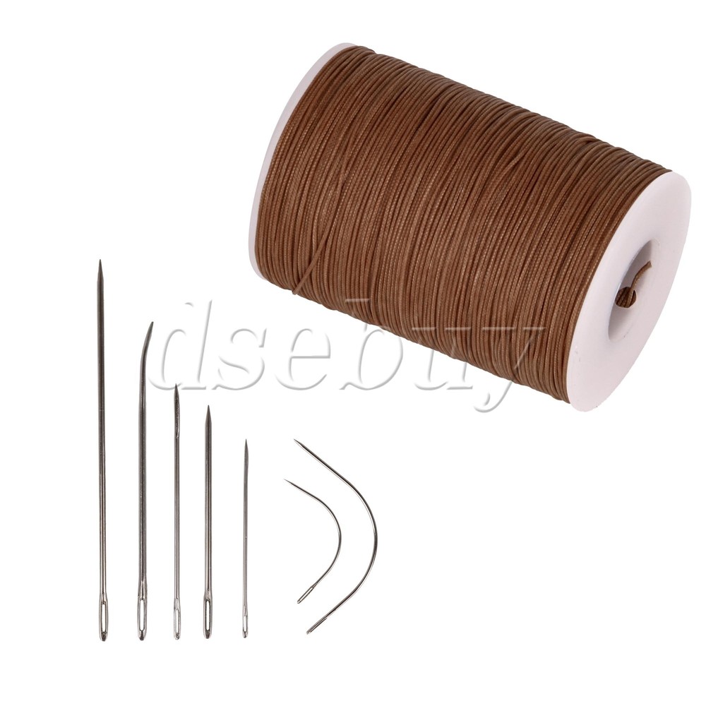 120M 0.5mm Waxed Polyester Round Twisted Cord String Light Brown Thread Line