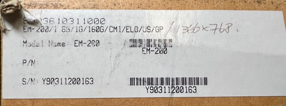 Partner Tech EM-200-XP-X Tablet