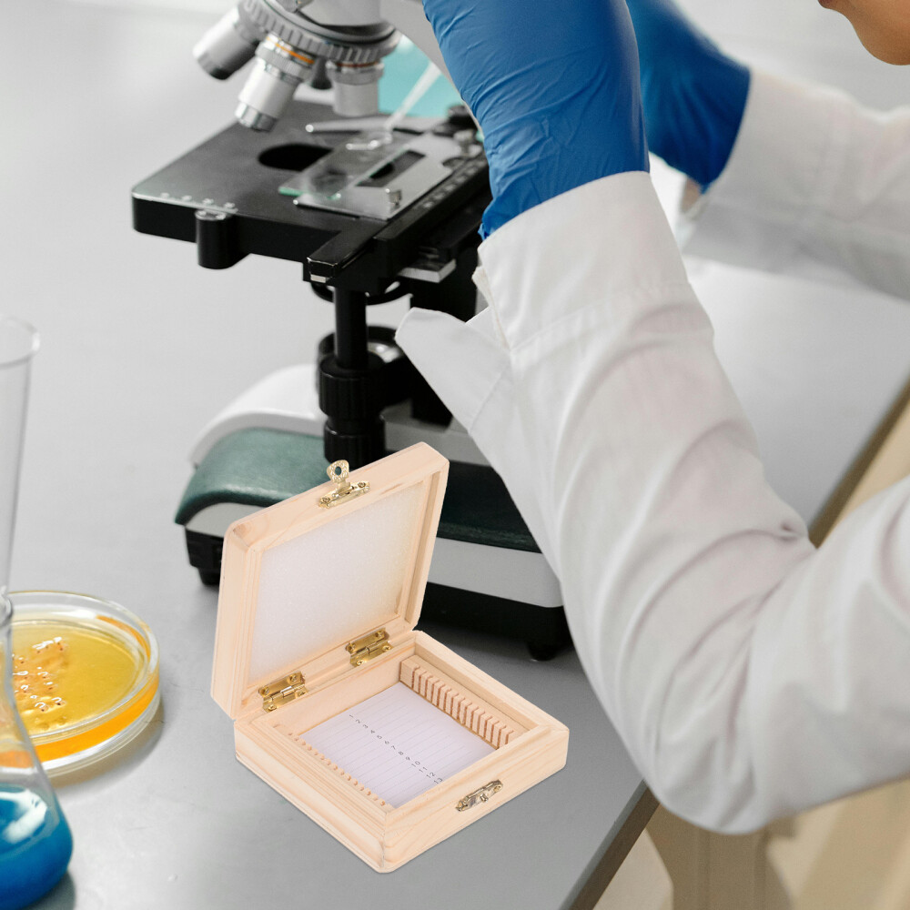 Microscope Slide Organizer Specimens Storage Box Laboratory Slide Storage Holder