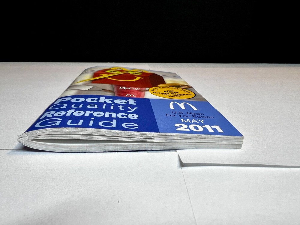 May 2011, McDonald's Pocket Quality Reference Guide, U.S.A. Edition, NOS
