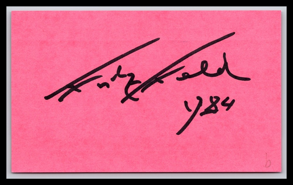 Fritz Feld - Actor - 3x5 Card - Signed / Autograph (b)