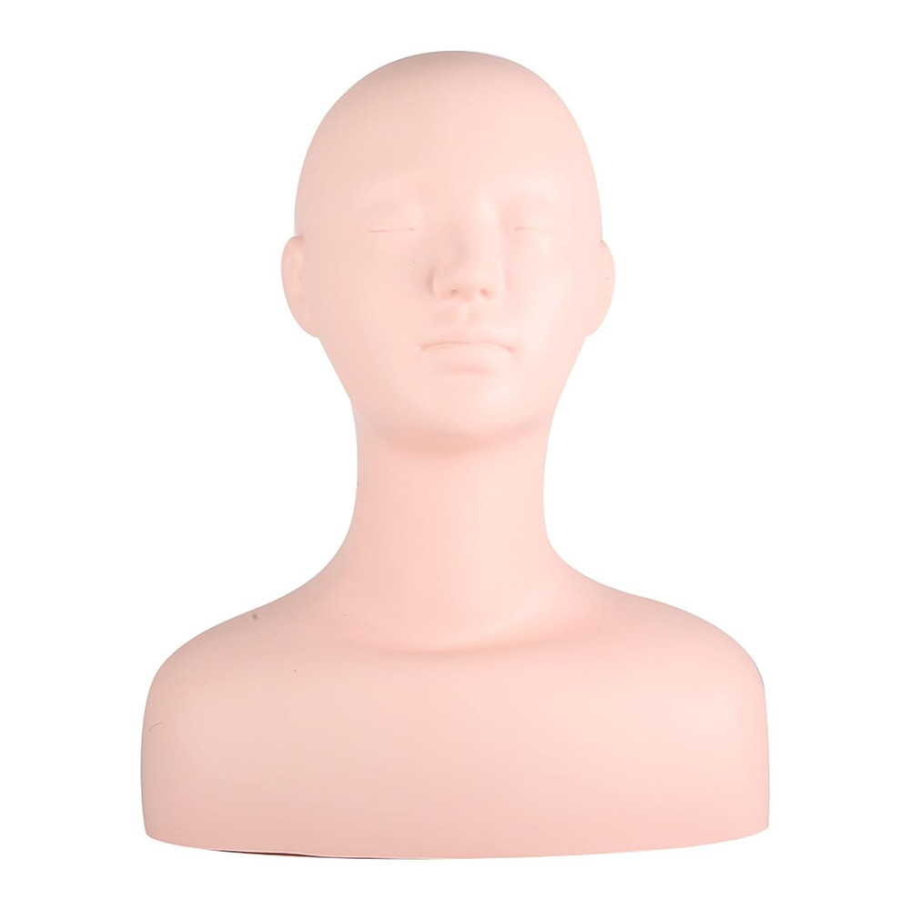 Multi Function Makeup Practice Model, Esthetics Soft Mannequin Head with Shoulde