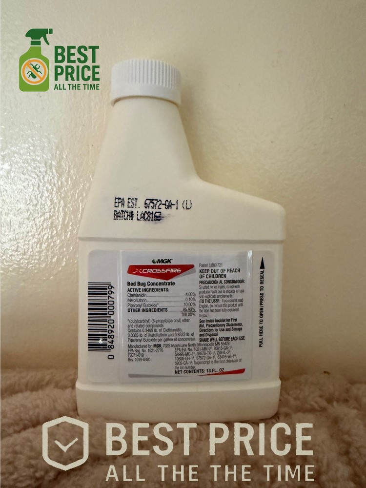 Crossfire Bed Bug Concentrate 13 oz MGK Insecticide Pest Control Bed Bug killer