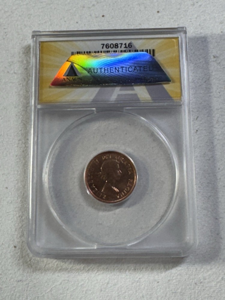 1963 Canada 1 Cent Proof Like Graded MS 66 RD by ANACS