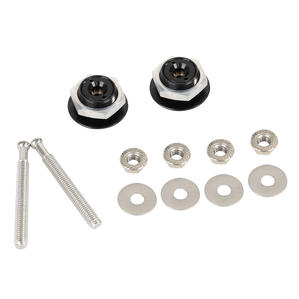 2X Push Button Quick Release Hood Bonnet Pins Lock Clip Car Bumper Latch Kit