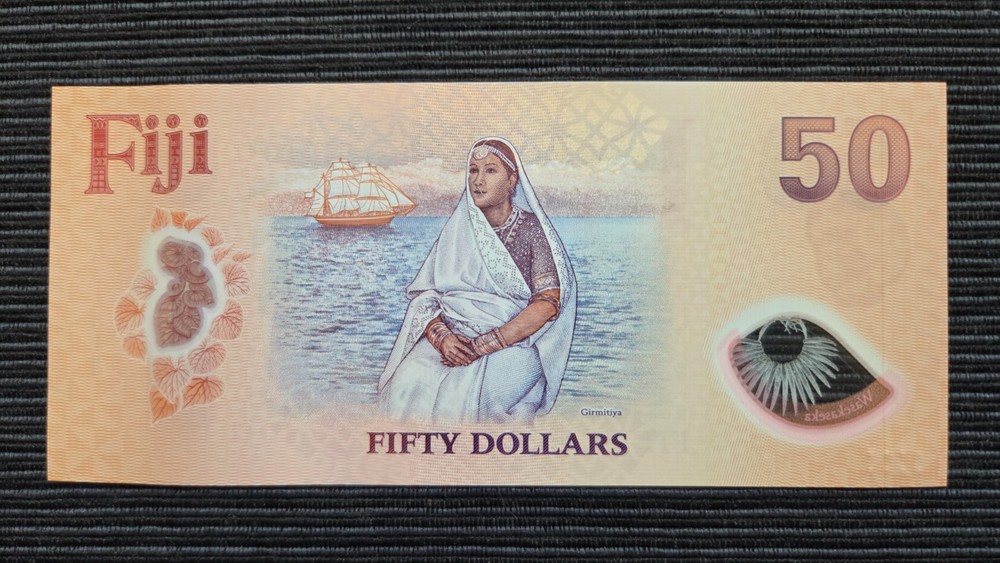 FIJI $50 Dollars 2026 First Prefix AA UNC Polymer Banknote Folder