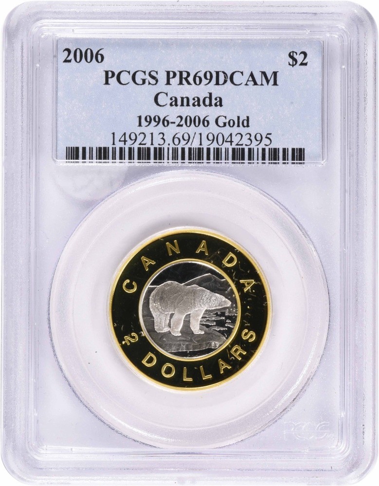 2006 $2 Canada 1996-2006 Gold PR69DCAM PCGS