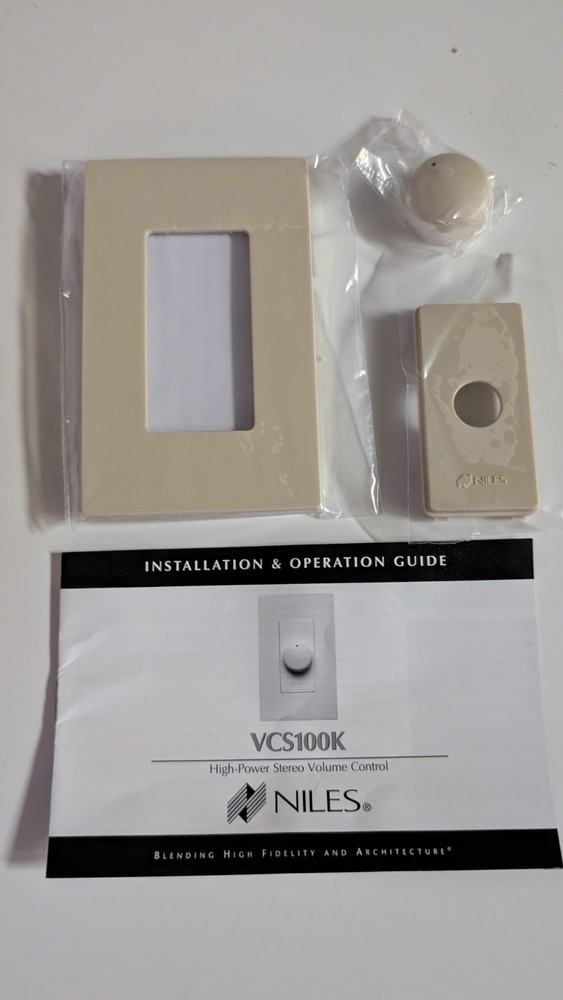 Niles VCS100K Volume Control Wall Plate in Ivory