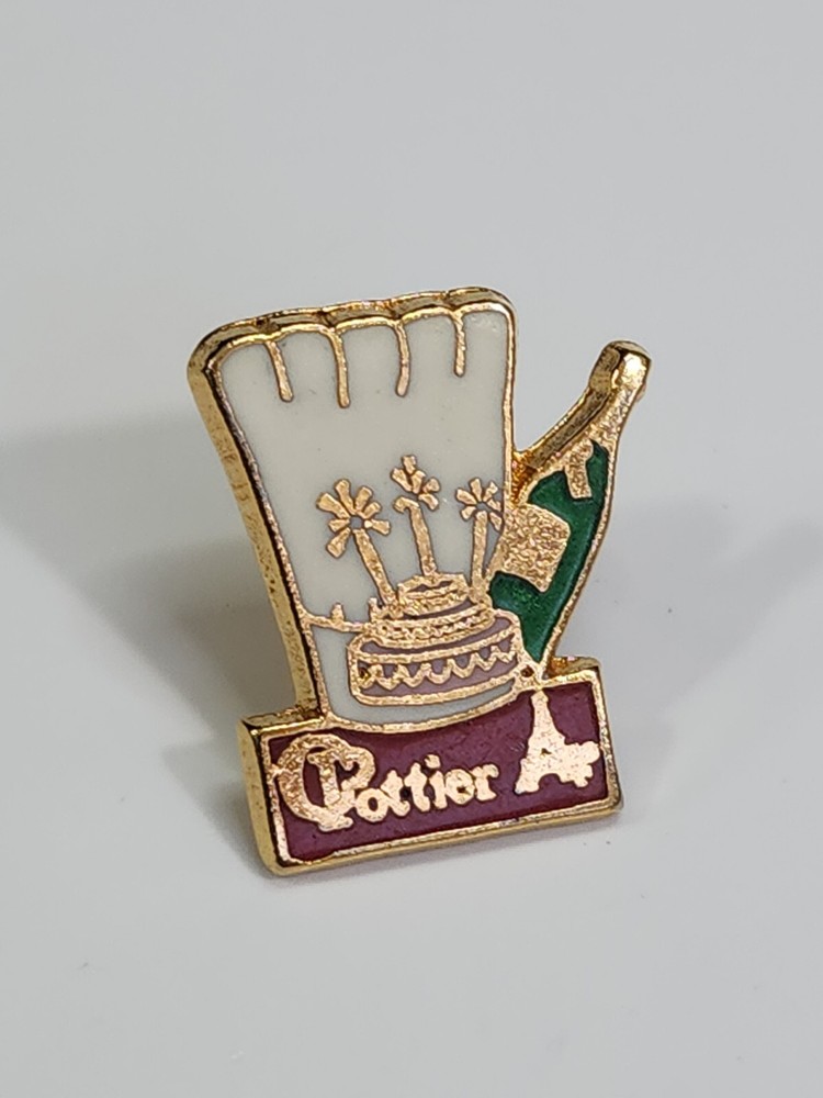 Pottier Lapel Pin Champagne Bottle