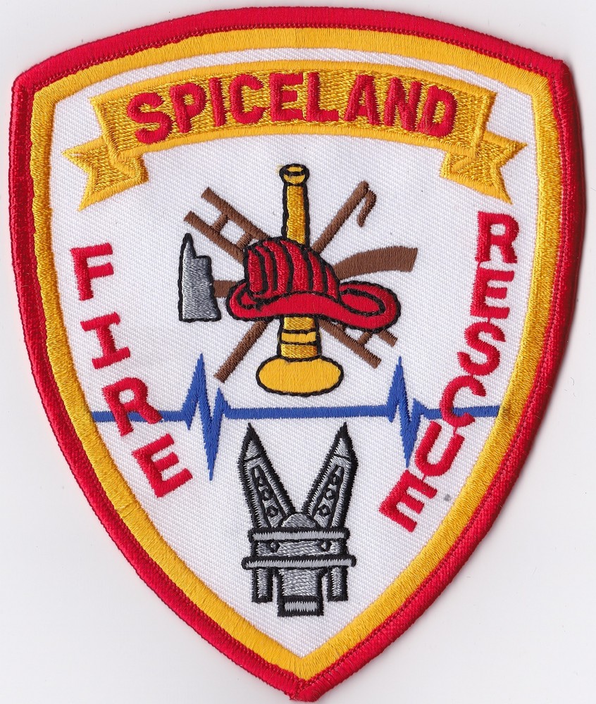 Spiceland Fire Rescue Firefighter Patch NEW!!