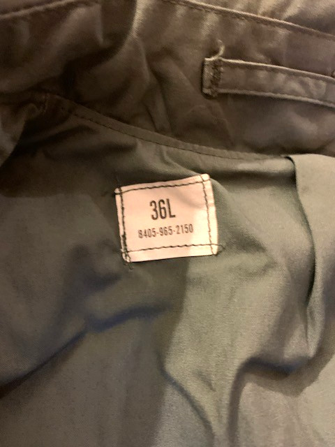 Vietnam War Raincoat Size 36L