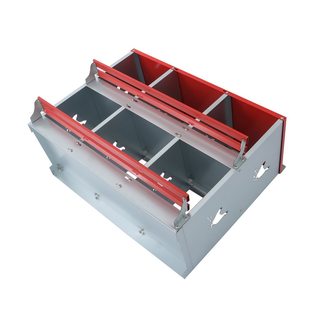 Heavy Nesting Box Chicken Nesting Box 6 Room Metal Nesting Red 6 Compartment
