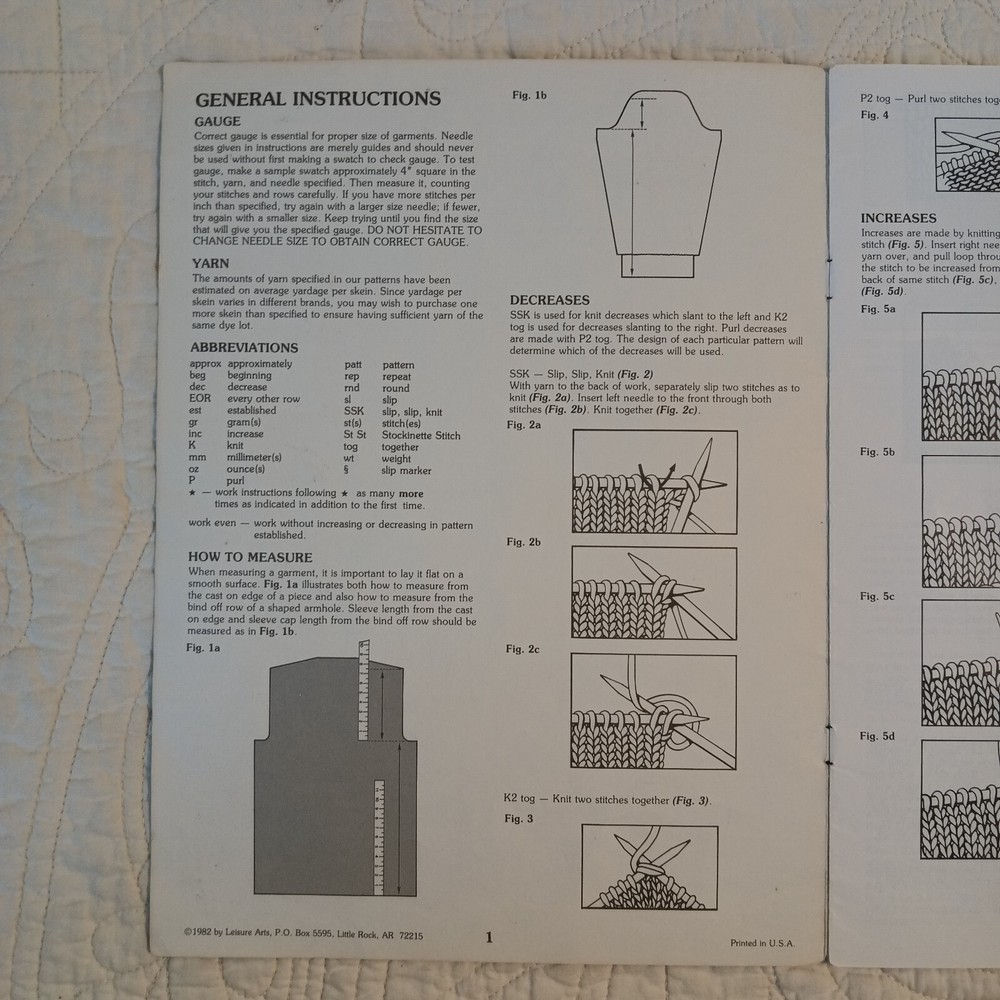 1982 Leisure Arts Children's Sweaters Knitting Crochet Pattern Book Leaflet 234