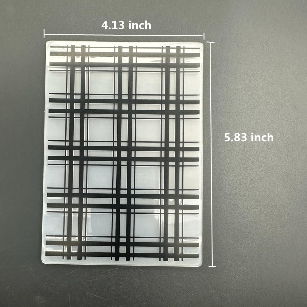 3D Plastic Embossing Folder Template Classic Checkered pattern1 Texture A6 Si...