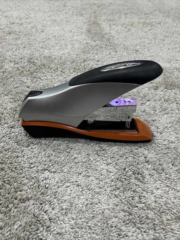 Swingline Optima Desktop Stapler, 70-Sheet Capacity, Silver/Orange/Black