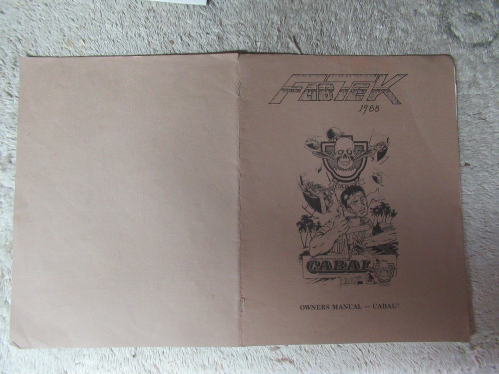 CABAL fabtek  video game  MANUAL