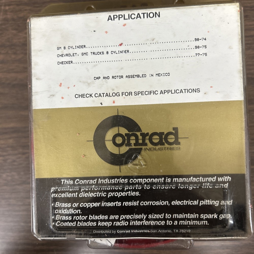 Conrad Gold Series Distributor Cap & Rotor DR2001G