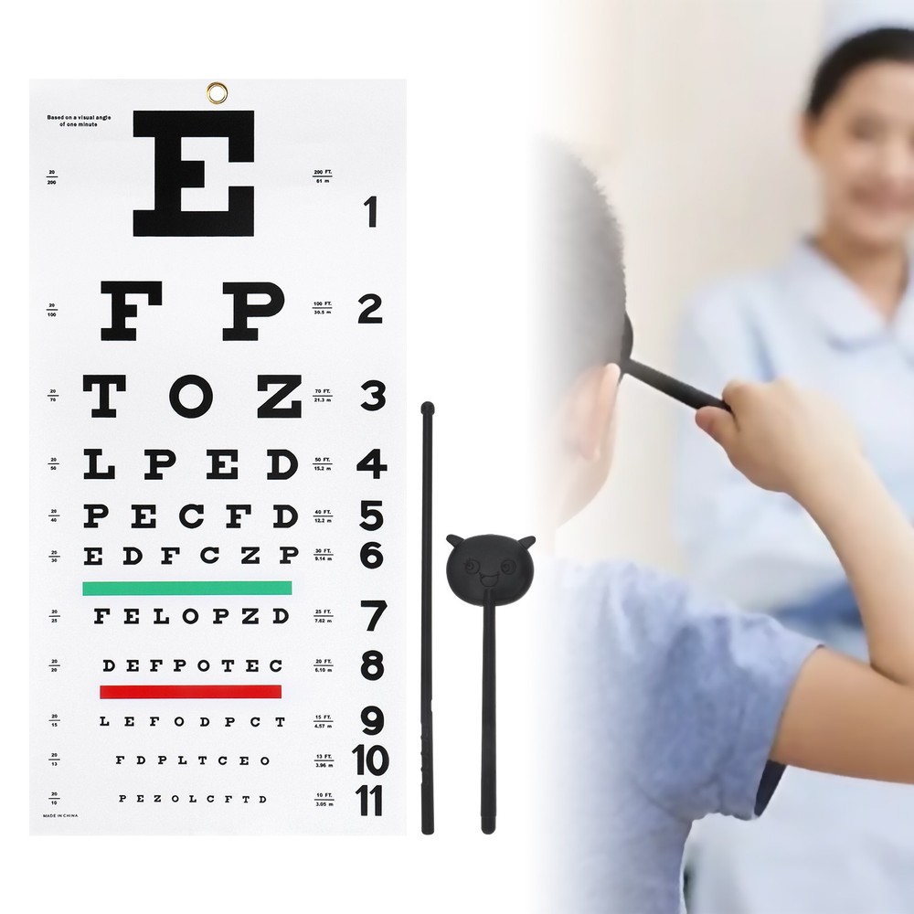 Complete Eye Chart Set for Vision Testing & Visual Acuity Assessment