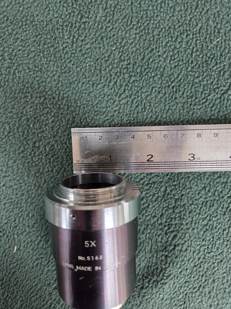 LARGE MICROSCOPE OBJECTIVE LENS 5X S/N 5163