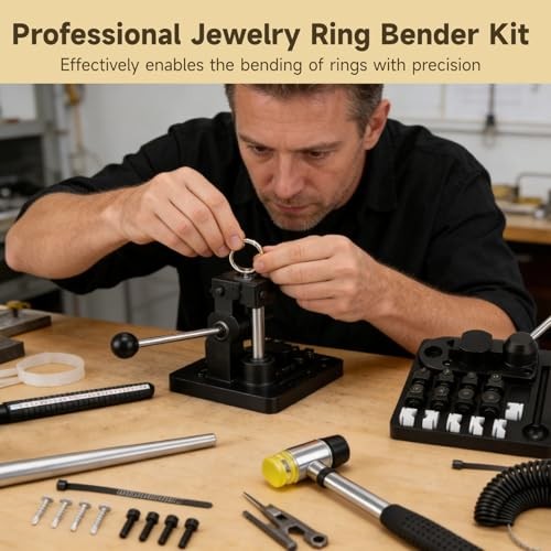 Professional Jewelry Ring Bender Kit, Multi-Functional Ring Maker with Nylon