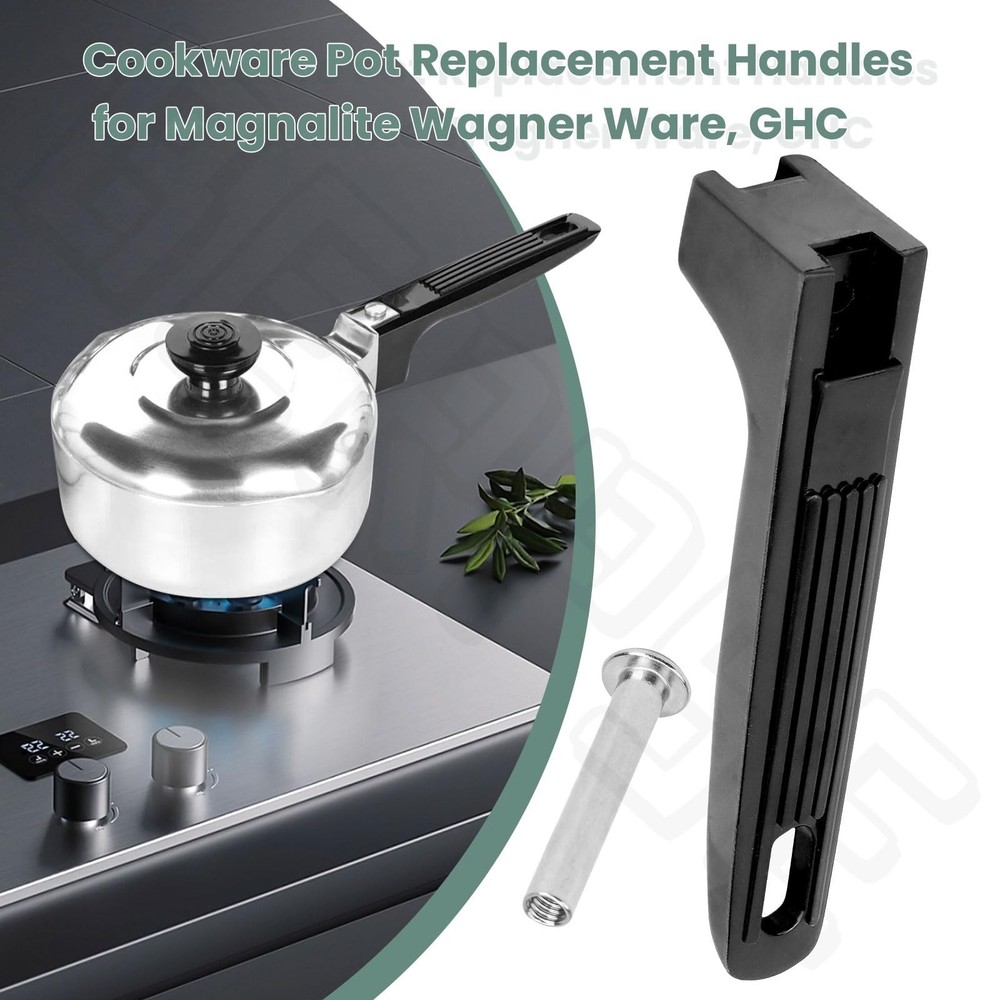 BERPSE Cookware Pot Replacement Handles for Magnalite, Wagner middle, Black